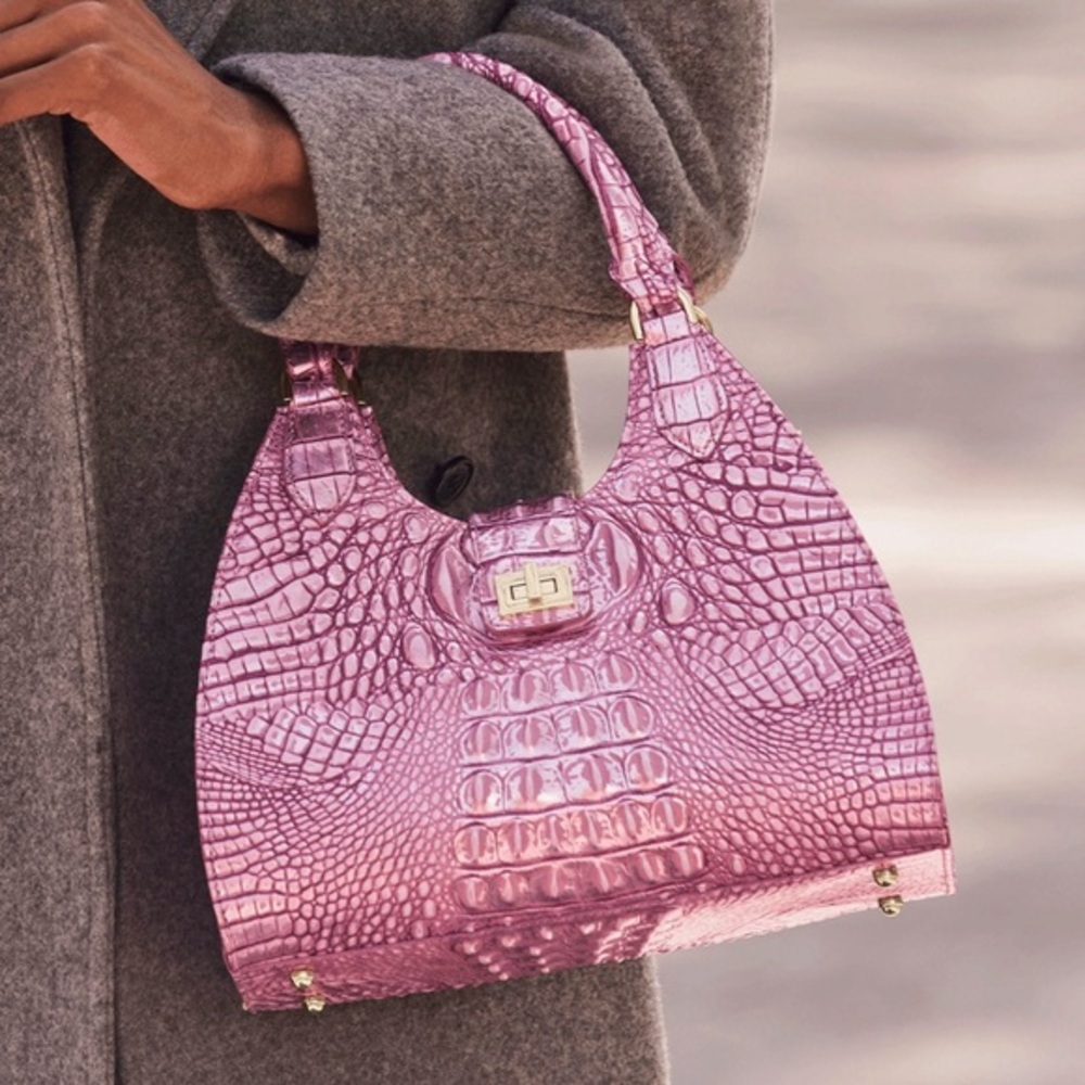 NWT Brahmin‎ Adrian Mulberry Potion Melbourne Leather Satchel - Picture 13 of 13